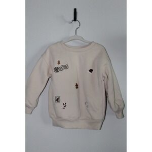Cat & Jack Toddler 2T Holiday Embroidered Fleece Sweatshirt North Pole Mail
